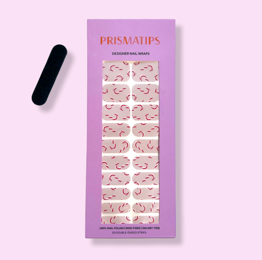 Candy Cane Toss Nail Wraps